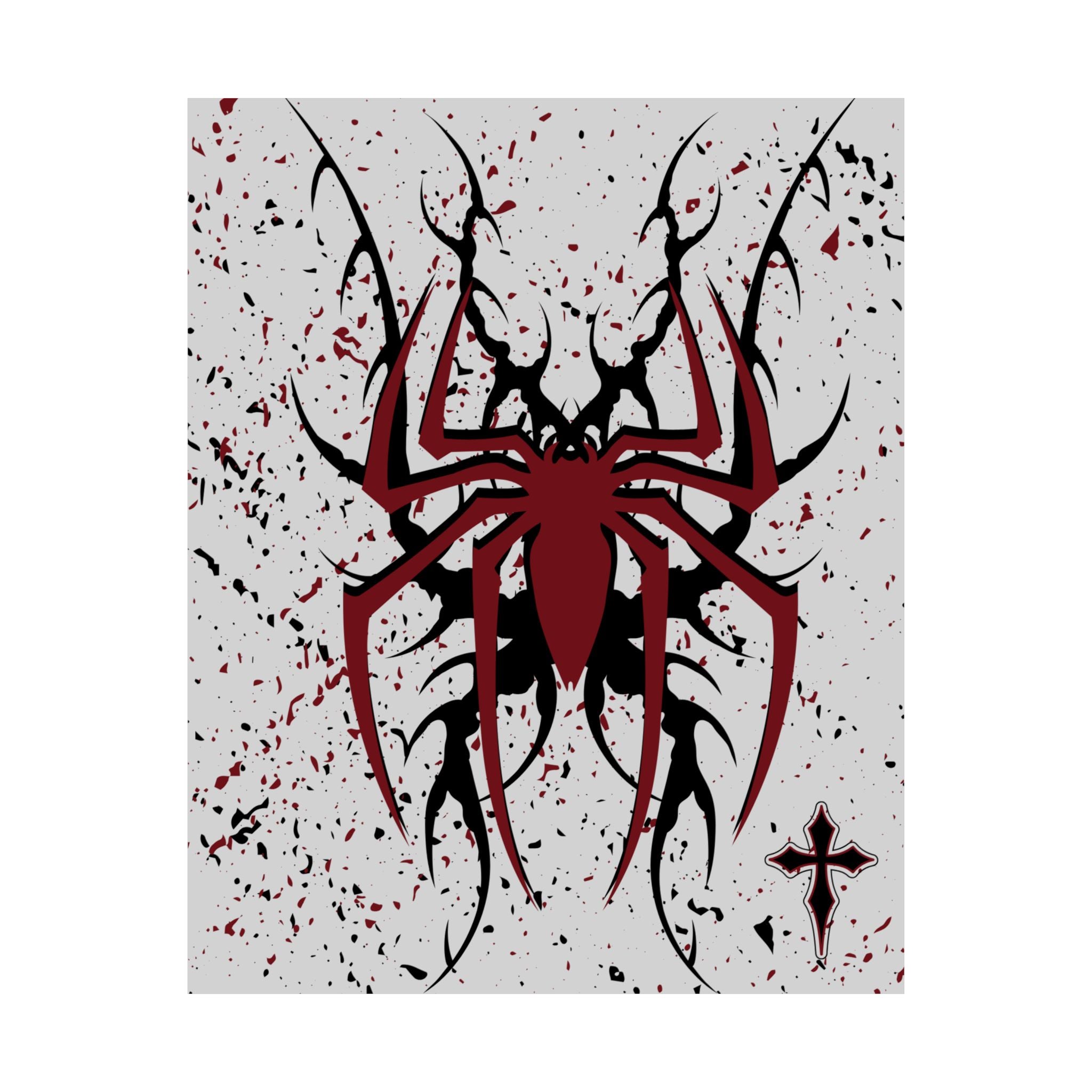 Spider Gothic Poster — Minimal Aesthetic Wall Art
