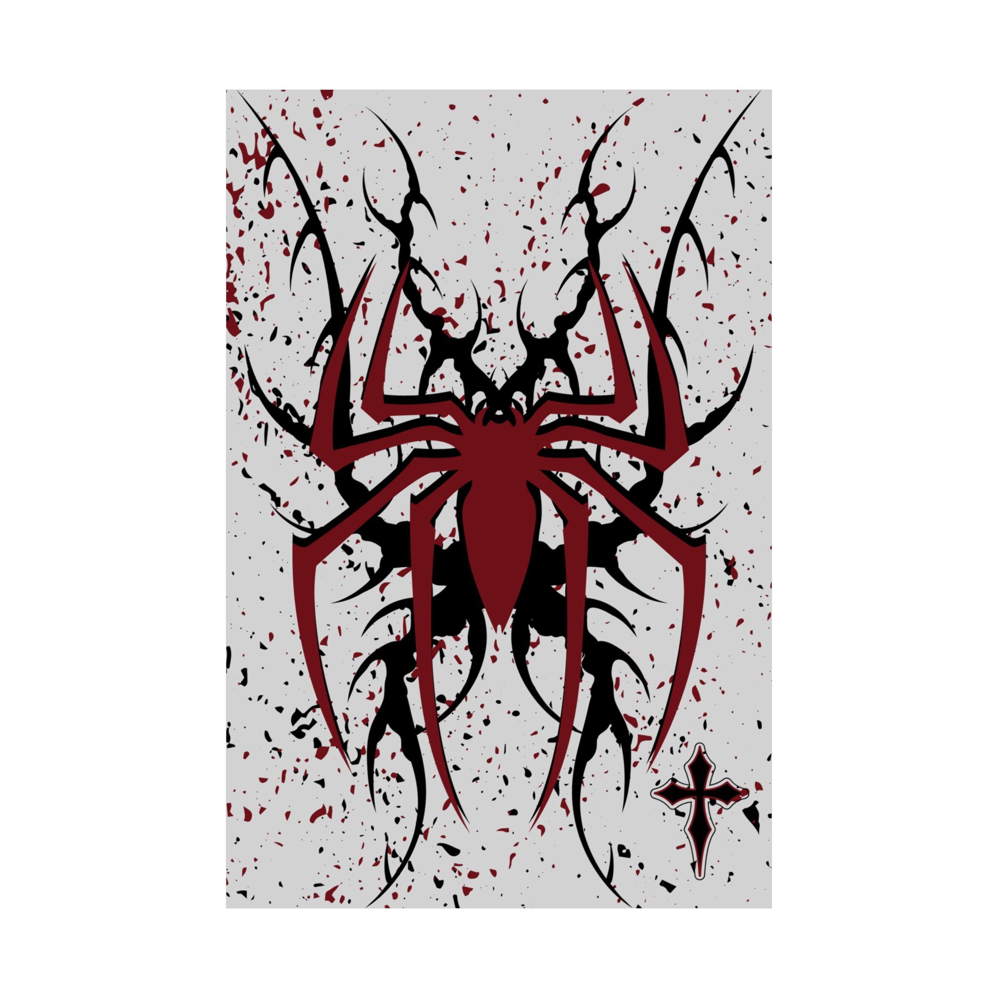 Spider Gothic Poster — Minimal Aesthetic Wall Art