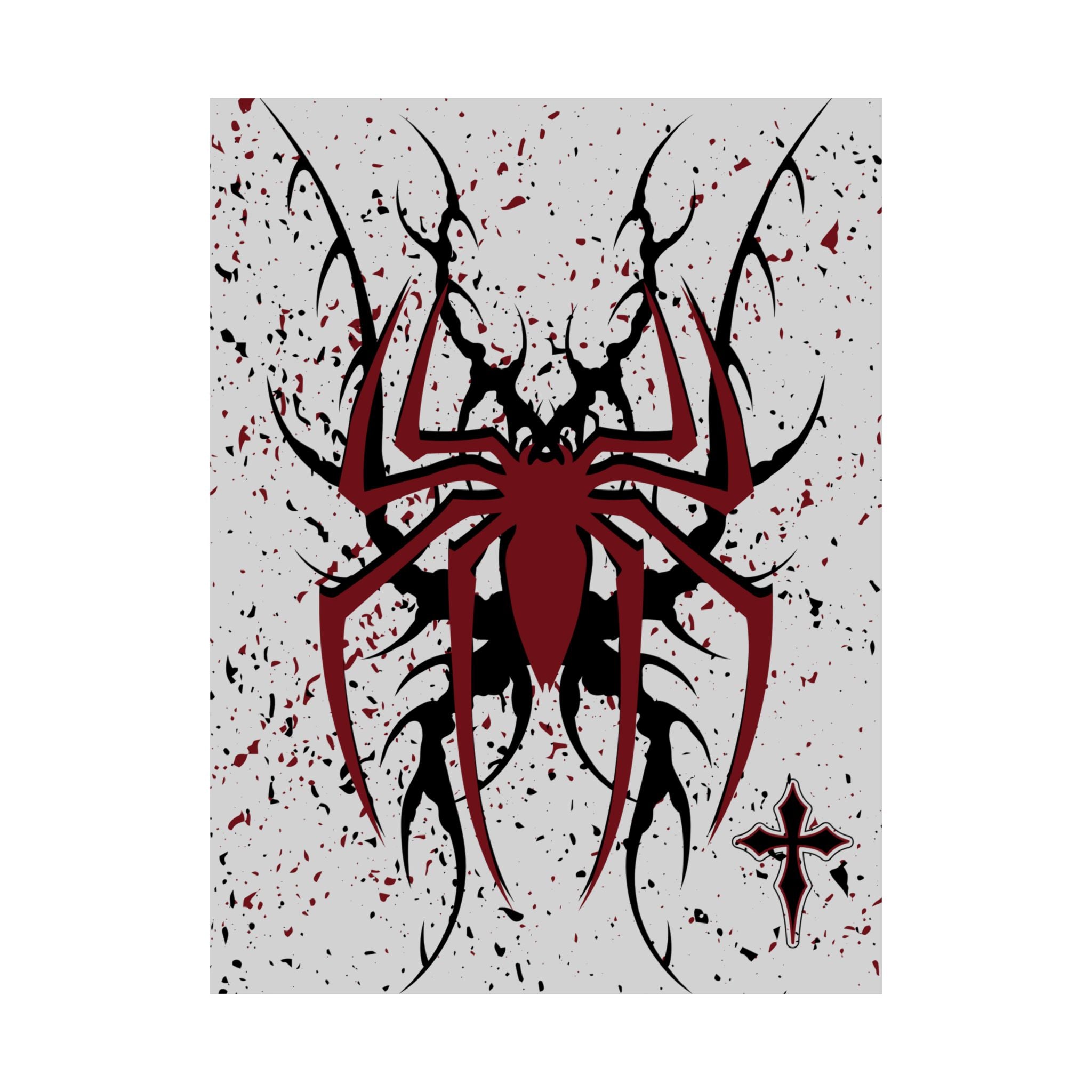 Spider Gothic Poster — Minimal Aesthetic Wall Art