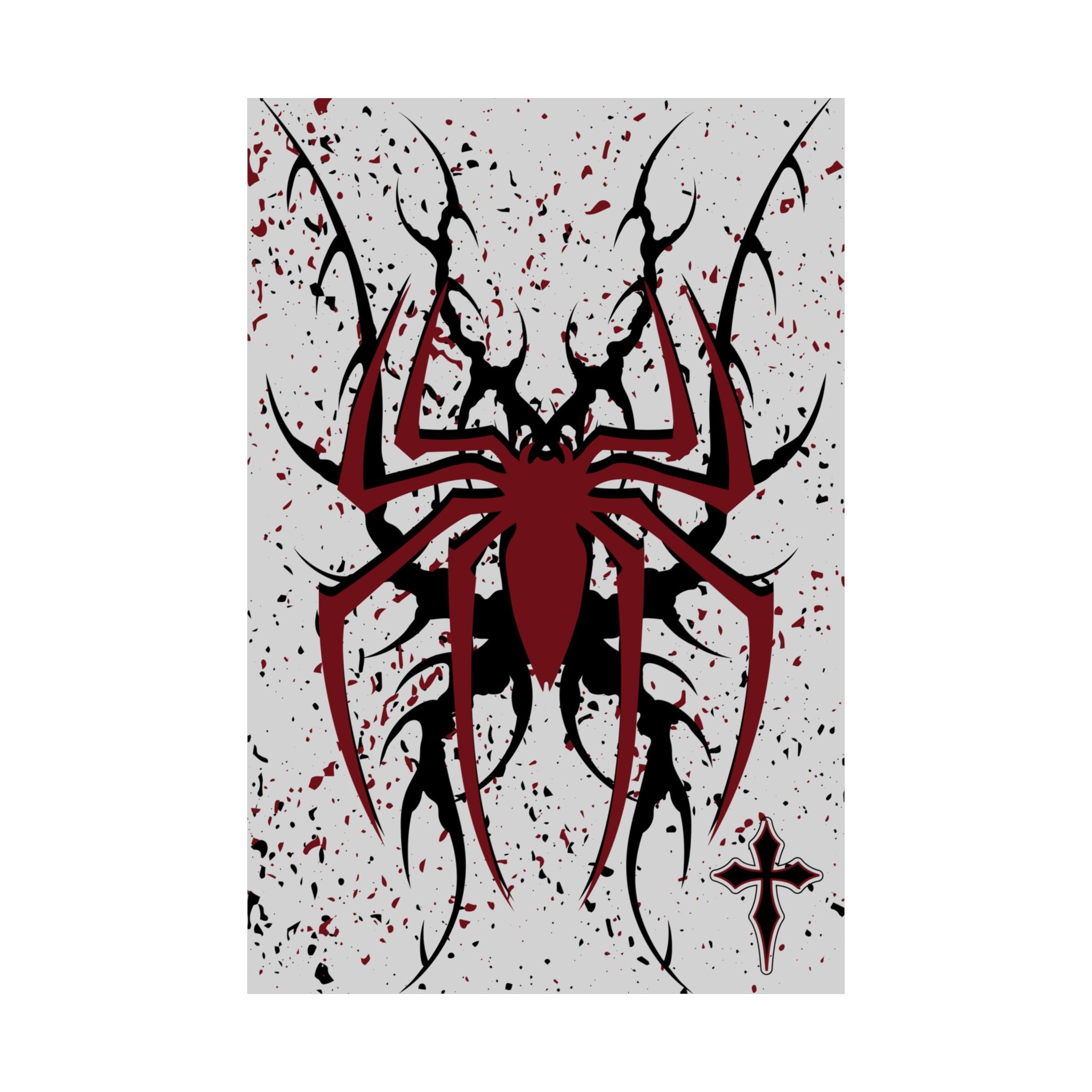 Spider Gothic Poster — Minimal Aesthetic Wall Art